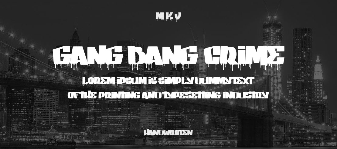 GANG BANG CRIME Font