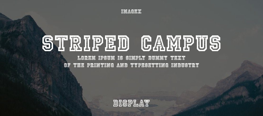 Striped Campus Font