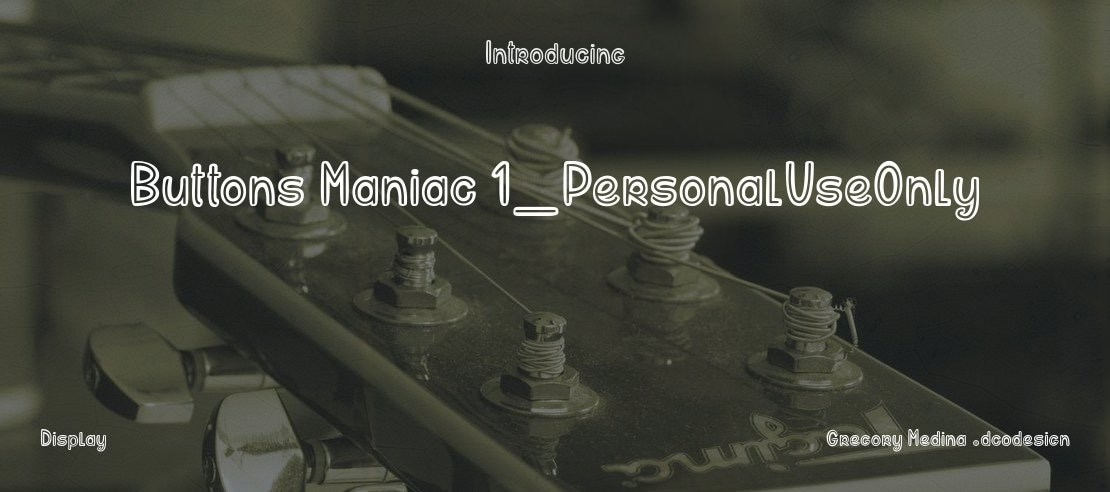 Buttons Maniac 1_PersonalUseOnly Font Family