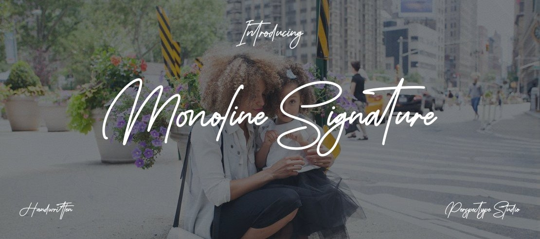 Monoline Signature Font