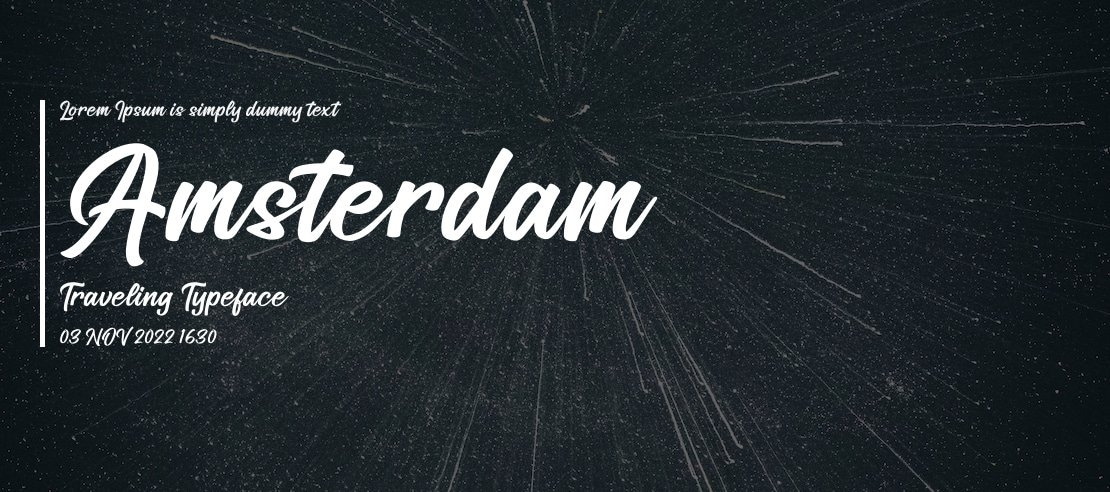 Amsterdam Traveling Font