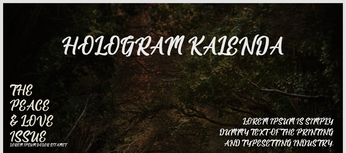 Hologram Kalenda Font