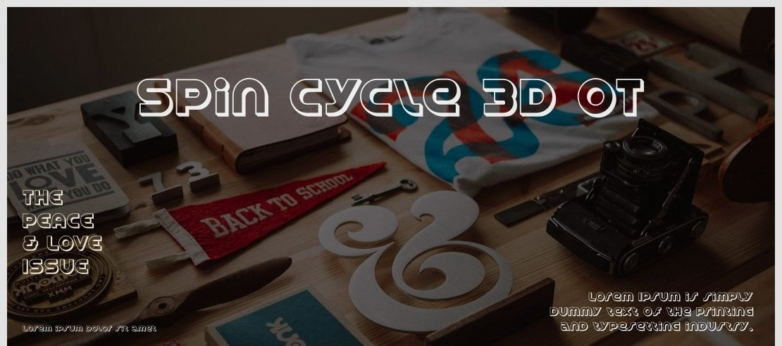 Spin Cycle 3D OT Font Family