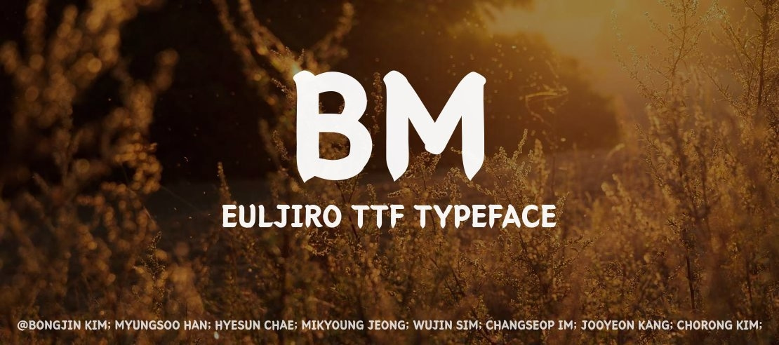 BM EULJIRO TTF Font Family