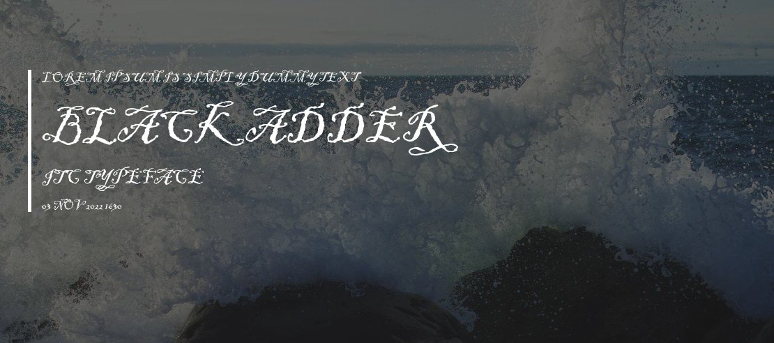 Blackadder ITC Font Family