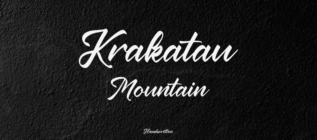 Krakatau Mountain Font