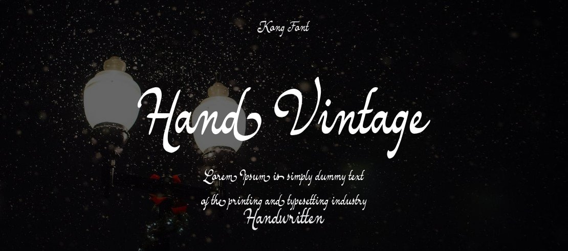 Hand Vintage Font