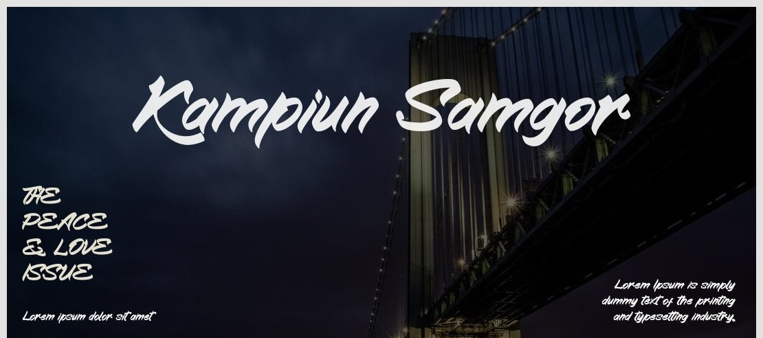 Kampiun Samgor Font