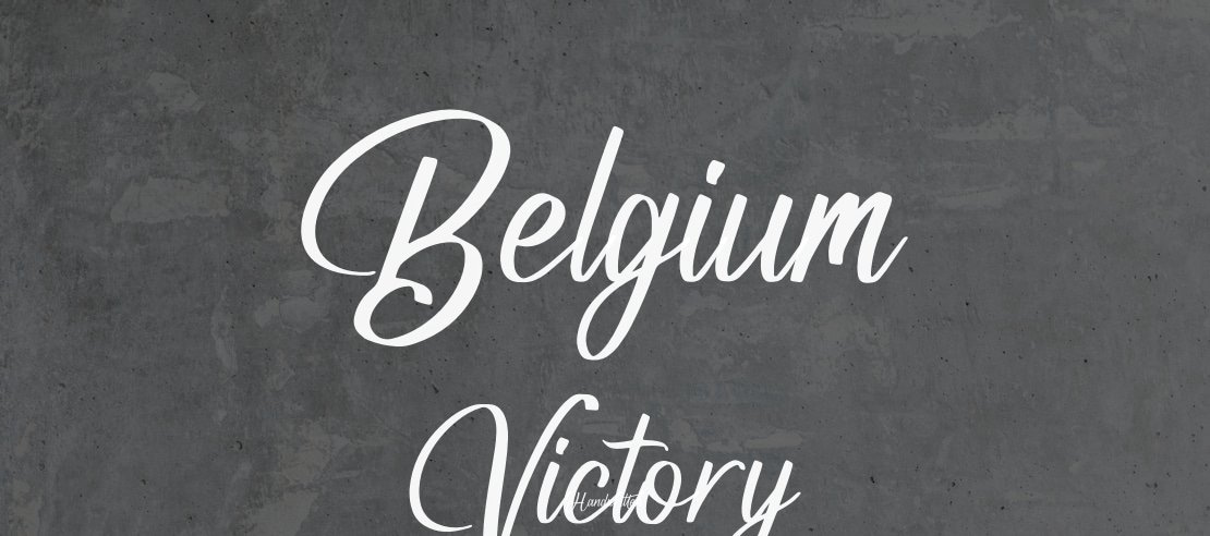 Belgium Victory Font