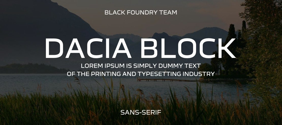 Dacia Block Font Family