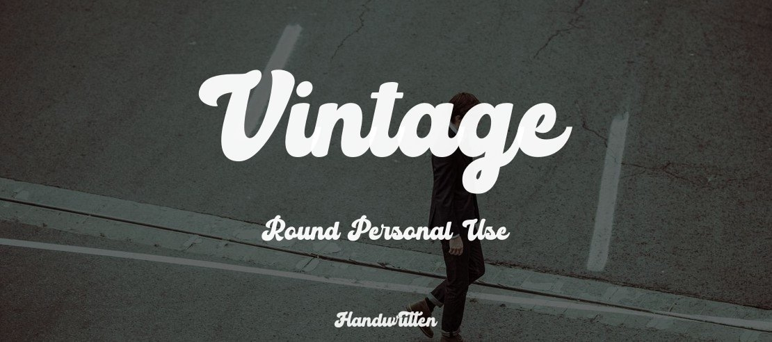 Vintage Round Personal Use Font