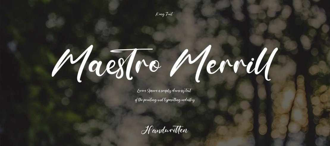 Maestro Merrill Font