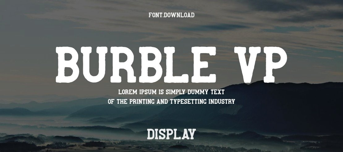 Burble VP Font Family