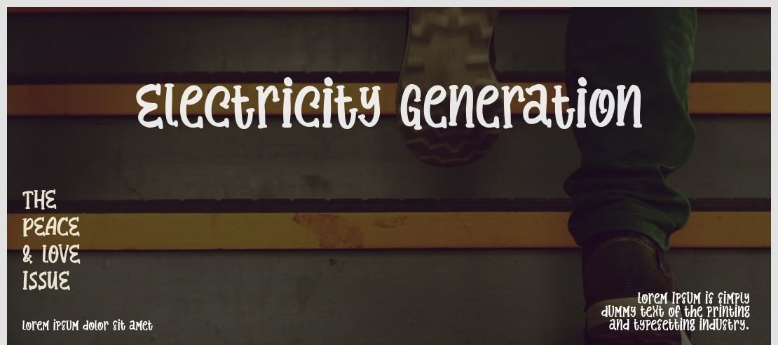 Electricity Generation Font