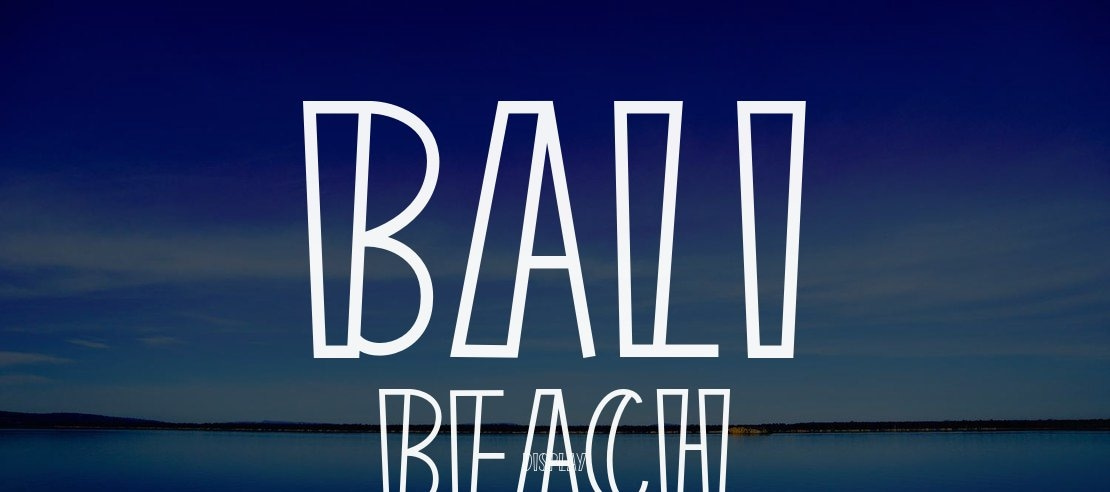 Bali Beach Font