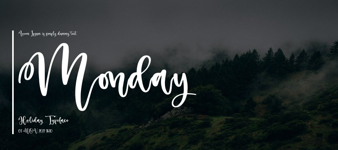 Monday Holiday Font