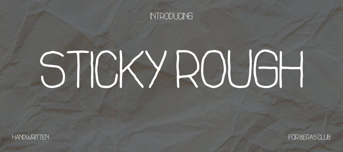 Sticky Rough Font