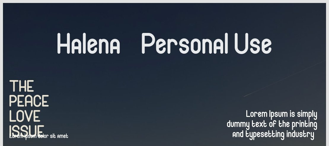 Halena - Personal Use Font