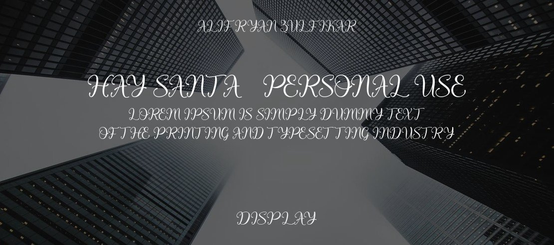 Hay Santa - Personal Use Font