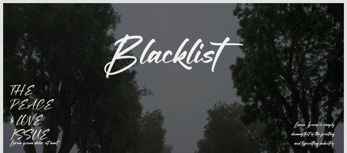 Blacklist Font