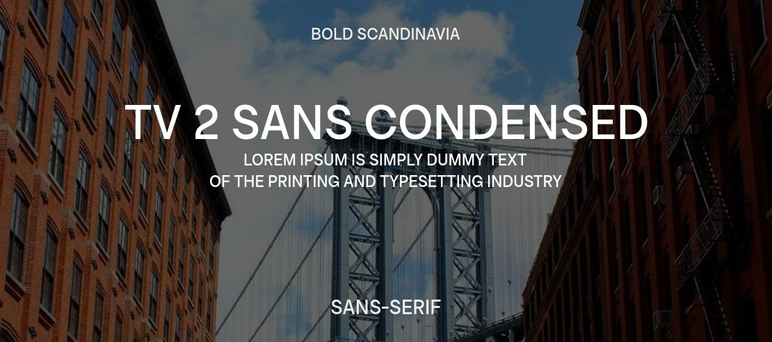 TV 2 Sans Condensed Font Family