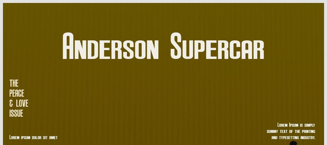Anderson Supercar Font
