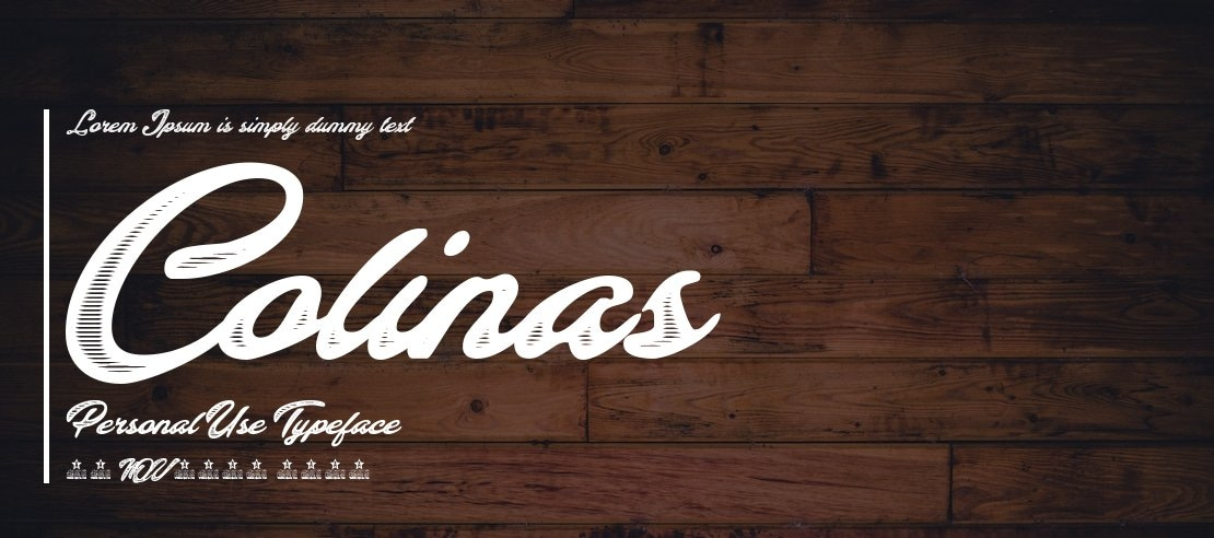 Colinas Personal Use Font