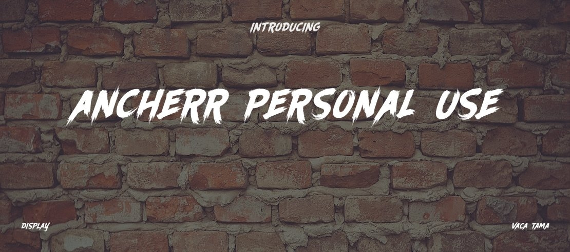 Ancherr Personal Use Font