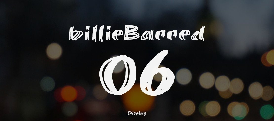 billieBarred 06 Font