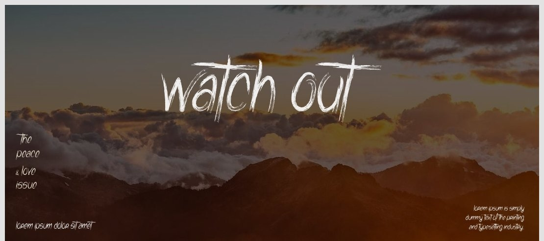 Watch Out Font