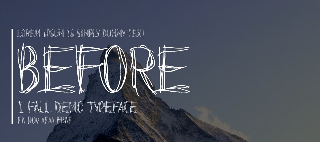 Before I Fall Demo Font