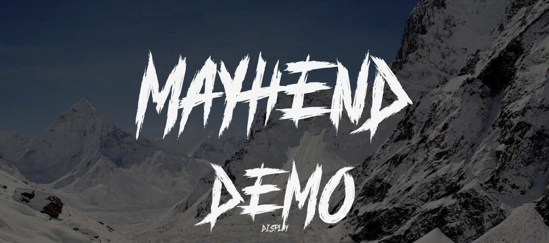 MAYHEND  demo Font