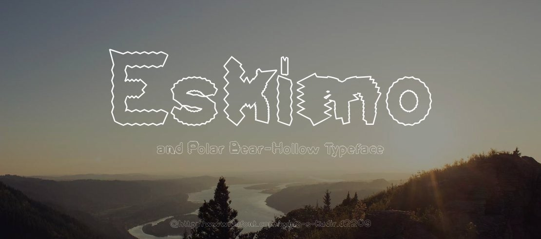 Eskimo and Polar Bear-Hollow Font Family