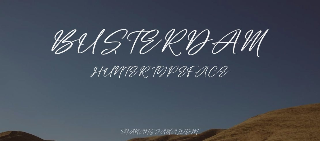 Busterdam Hunter Font