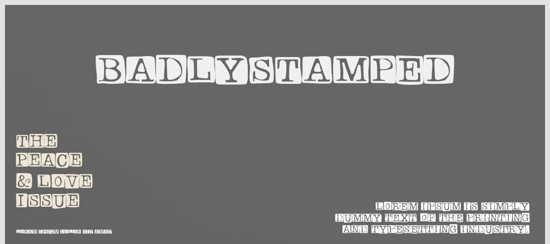 BadlyStamped Font