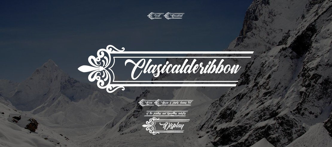 Clasicalderibbon Font