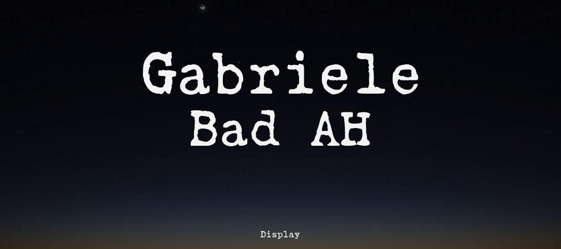 Gabriele Bad AH Font