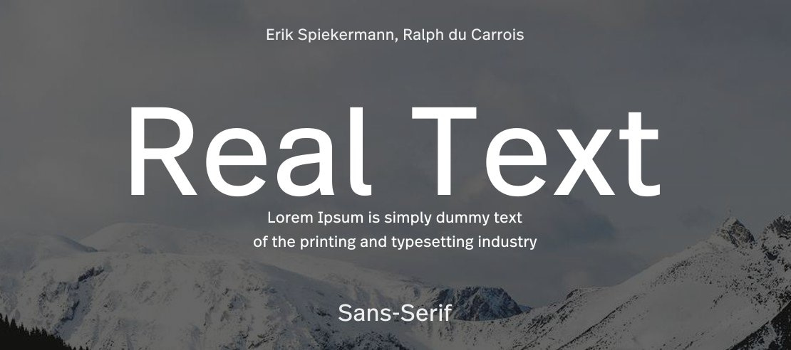 Real Text Font Family