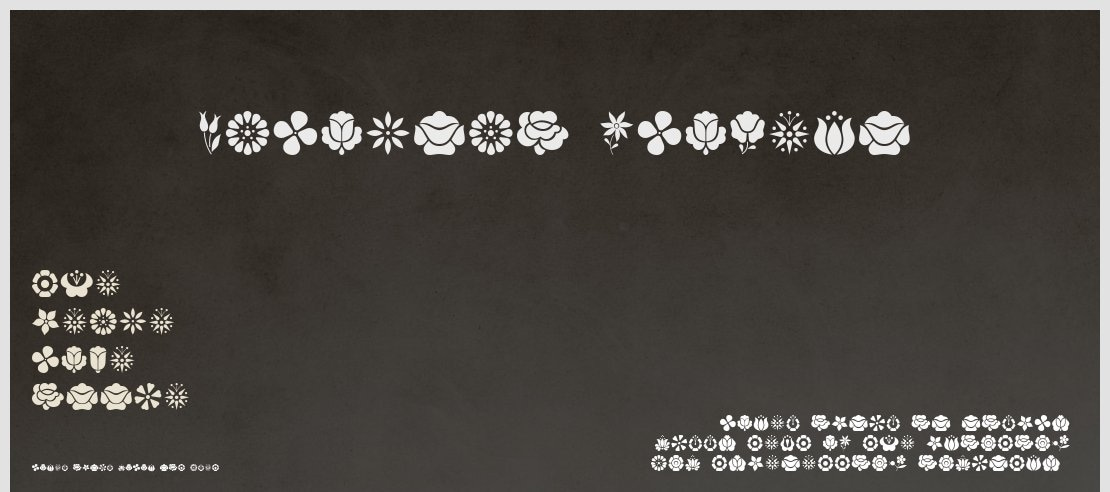 Kalocsai Flowers Font