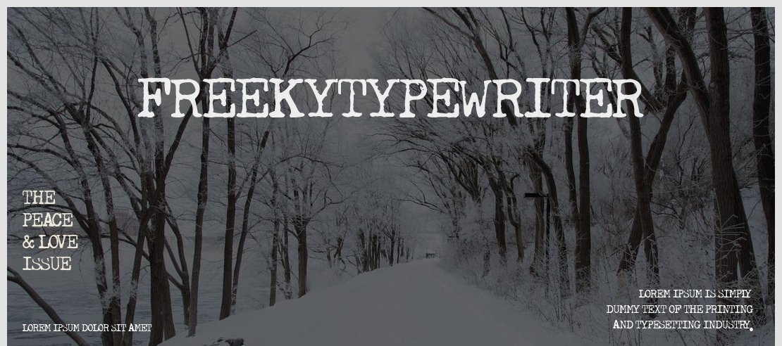FreekyTypewriter Font