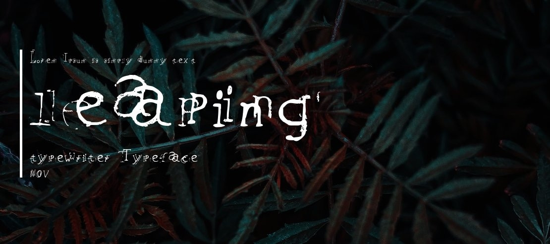 leaping typewriter Font