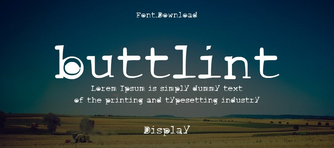 buttlint Font