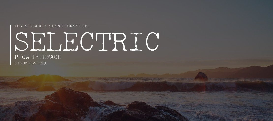 Selectric Pica Font