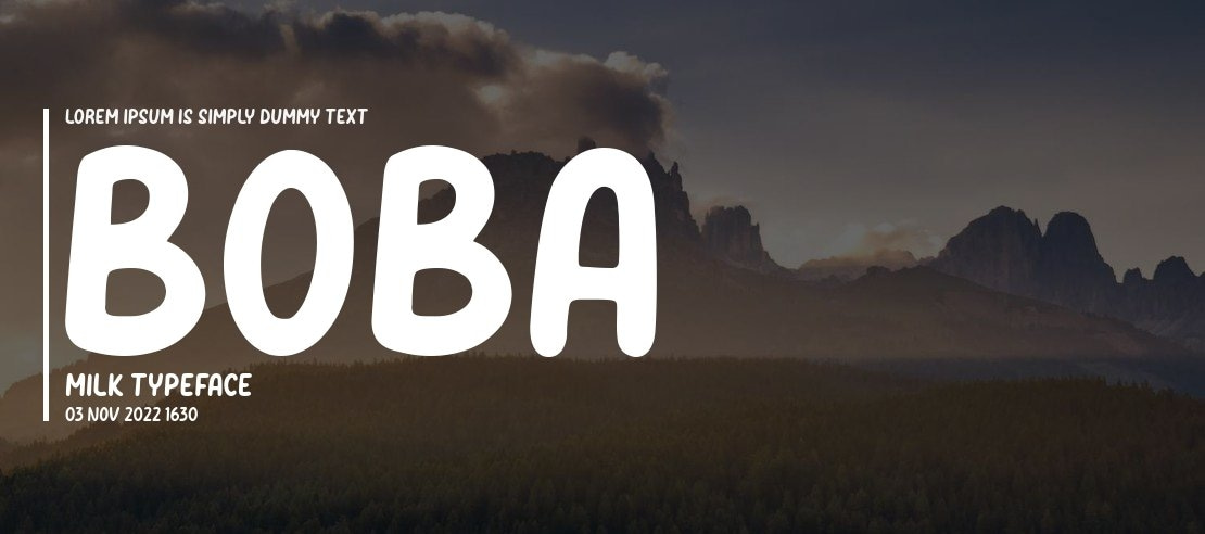 Boba Milk Font