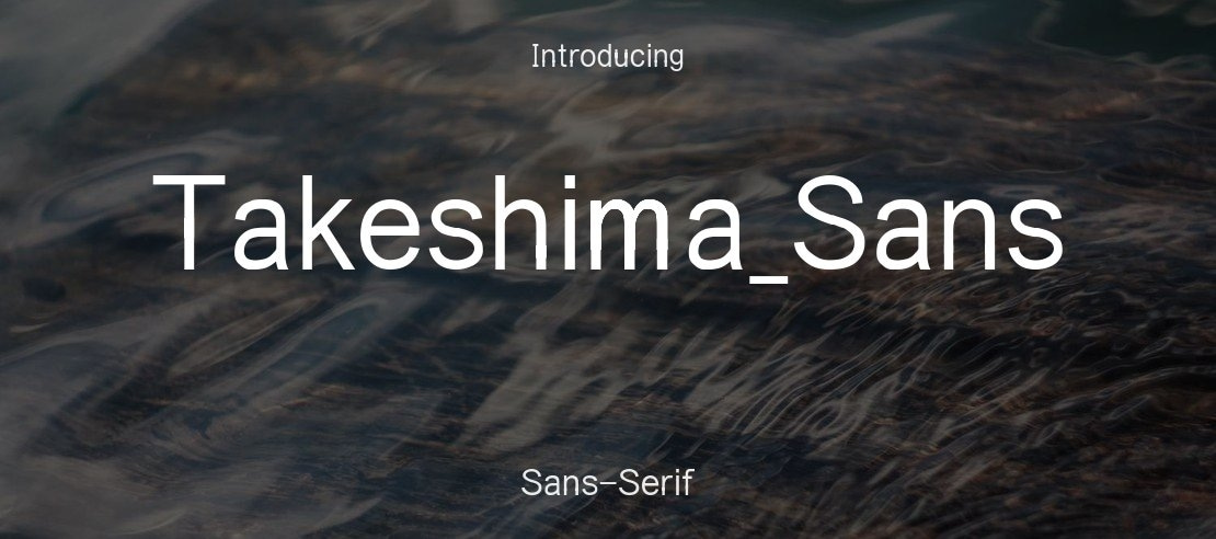 Takeshima_Sans Font