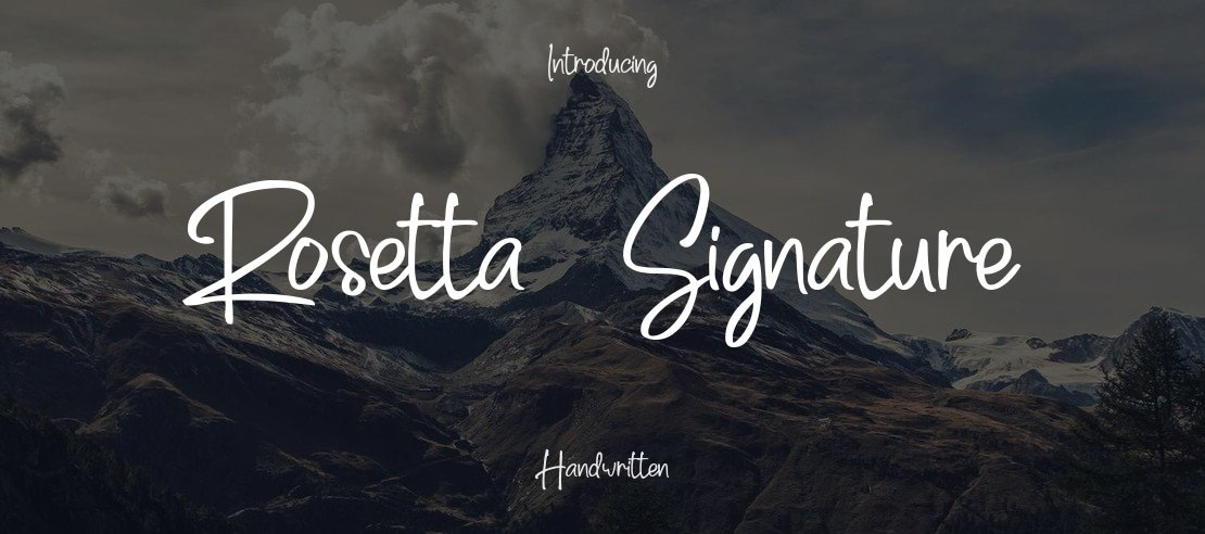 Rosetta Signature Font