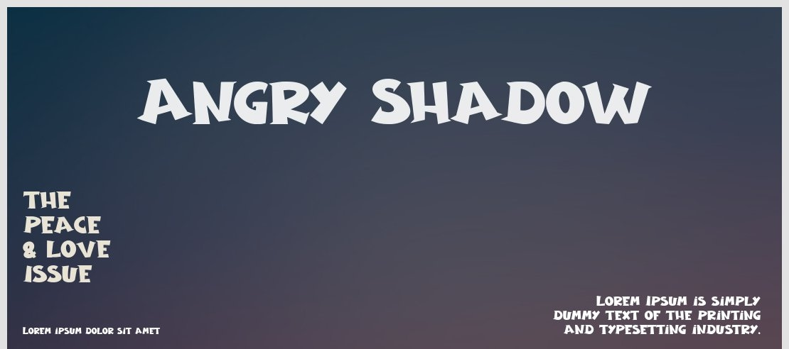 Angry Shadow Font