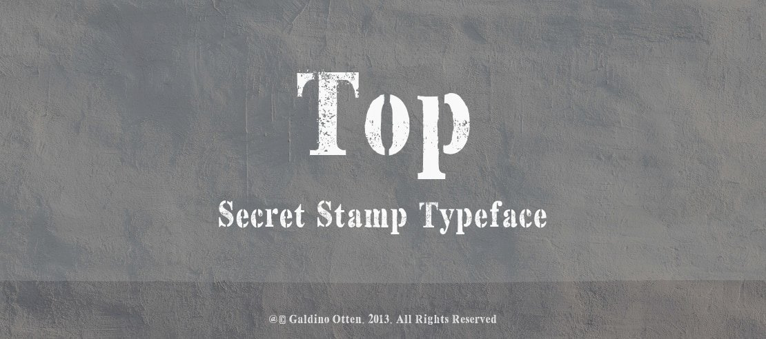 Top Secret Stamp Font