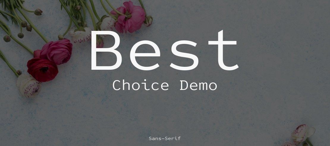 Best Choice Demo Font