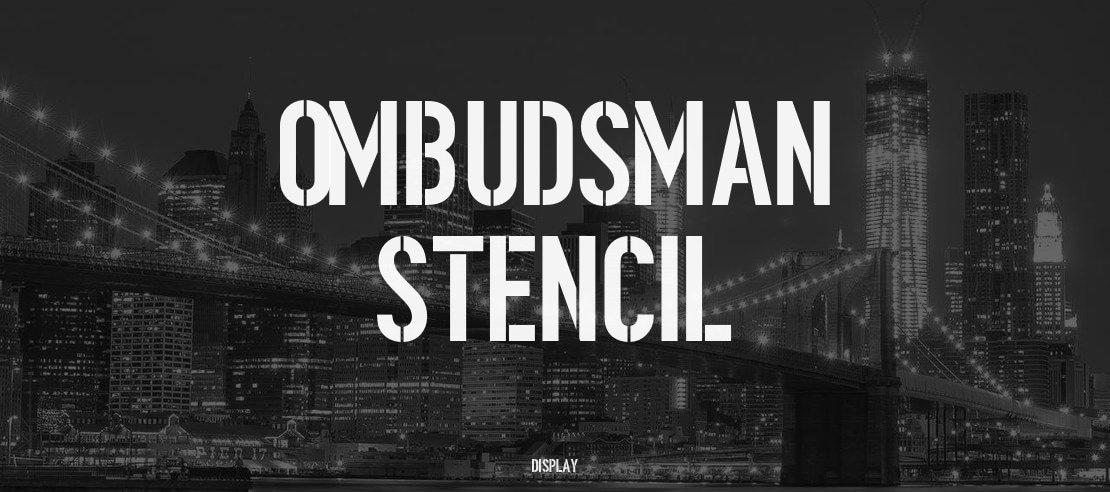 Ombudsman Stencil Font